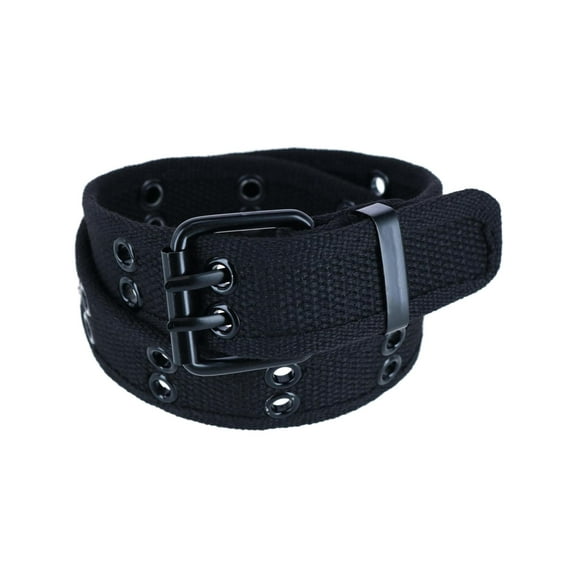 CTM Kids 2 Hole Roller Buckle Canvas Belt