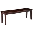 thumbnail image 4 of East West Furniture Modern Dining Table Set 6 Piece - Wooden Modern Dining Chairs Seat - Mahogany Finish Rectangular Kitchen Table and Bench, 4 of 5