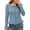 Light Blue, variant on Women's Casual Fashion Solid Color Short Sweater Ruffled Top for Fall Winter Feminine Touch,Black,L