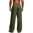 thumbnail image 6 of Rexolia Mens Heavyweight Sweatpants Loose Fit Joggers with Pockets Drawstring Athletic Casual Lounge Gym Outdoor Army Green L, 6 of 6
