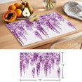 thumbnail image 6 of Purple Eucalyptus Leaf Placemats Set of 4 Spring Watercolor Botanical Place Mats Indoor Wipeable Table Mats Washable Cloth Dining Table Placemats for Kitchen Holiday Party Home Decor 13x19 Inch, 6 of 9