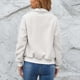 thumbnail image 4 of Chaqueta de manga larga, puños acanalados, cremallera, bolsillos y cuello plegable para mujer, talla S, abrigo peludo blanco, 4 of 6