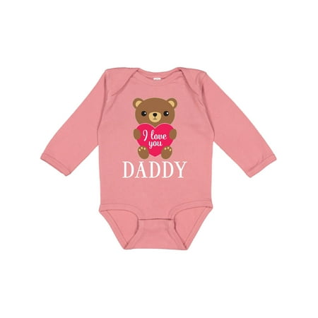

Inktastic Valentine I Love You Daddy Gift Baby Boy or Baby Girl Long Sleeve Bodysuit