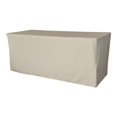 thumbnail image 1 of TCpop-fit-96x30x30-GrayLgtP41 2.77 lbs Polyester Poplin Fitted Tablecloth, Light Gray, 1 of 1