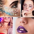 thumbnail image 4 of 4 Sheets Face Jewels Stick on Shiny Makeup Rhinestones Eye Jewels Stickers, 4 of 8