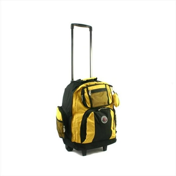 Transworld 738131-YEL Roll-Away Luxe Sac à Dos à Roulettes&44; Jaune