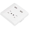 thumbnail image 1 of Enchufe USB Dual ANGGREK Toma De Pared ABS+Toma De Carga De Latón Carcasa Antiimpacto 10A US 110/220V, 1 of 7