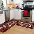 thumbnail image 4 of XEOVHV 2 Pcs Christmas Kitchen Rugs And Mats,Floor Non-Slip Backing Mat Merry Christmas Kitchen Decor Kitchen Rug Sets Xmas Decor (16x24in+16x48in), 4 of 6