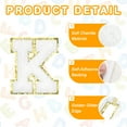 thumbnail image 3 of Uxcell Chenille Letter K Embroidered Patches 2.2" Self Adhesive Letter Stickers for Clothing(White, Pack of 8), 3 of 6