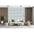 thumbnail image 4 of Dundee Deco 3D Wall Panels - Modern Wave Board Paintable White PVC Wall Paneling for Interior Wall Decor, Pack of 5, Covers 13.5 sq. ft, 4 of 5