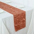 thumbnail image 6 of Efavormart 12"X108" Terracotta 3D Leaf Petal Taffeta Fabric Table Runner, 6 of 11