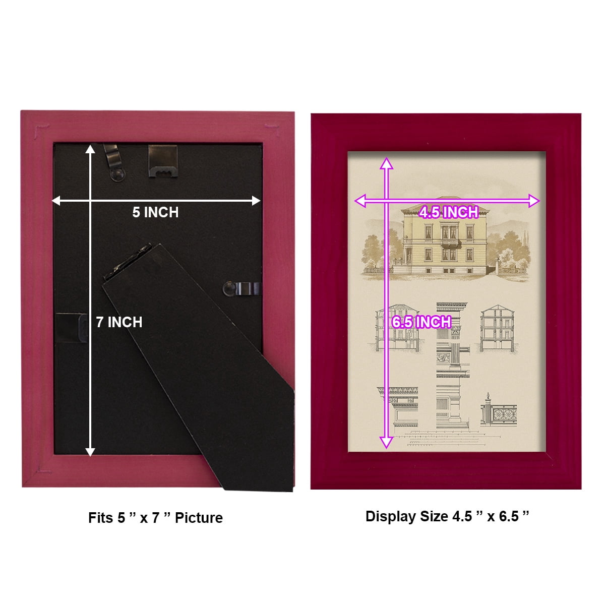 Estate and Plan II -Framed Print w/glass-Cherry Red