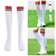thumbnail image 6 of of Women's Golf Socks Cotton White Stockings Overknee for Women Stripes, 6 of 10