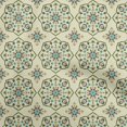 thumbnail image 1 of oneOone Cotton Jersey Beige Fabric Asian Ornament Floral Tile Sewing Material Print Fabric By The Yard 58 Inch Wide, 1 of 4