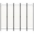 thumbnail image 2 of vidaXL 5-Panel Room Divider White 200x180 cm, 2 of 4