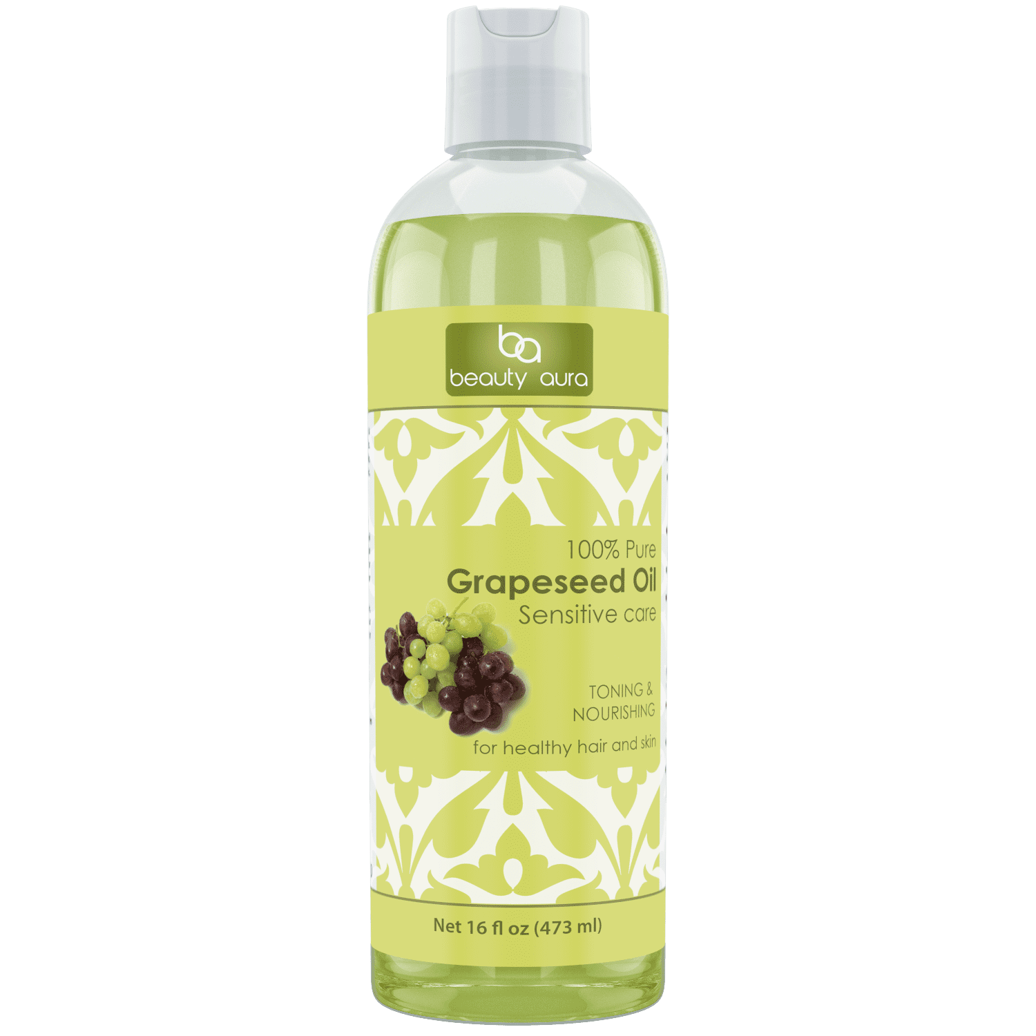 Beauty Aura Grapeseed Oil 16 Oz