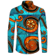 thumbnail image 3 of Camisa de manga larga informal con cuello vuelto y botones con estampado africano Dashiki para hombre, ropa de calle de moda, tops de tendencia, ropa para hombre, 3 of 5