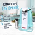 thumbnail image 2 of Abrelatas Eléctrico Nostalgia Retro Aqua con Destapador, 2 of 7