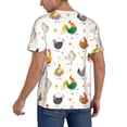 thumbnail image 2 of Lsque Funny Chicken Pattern Mens Polo Golf Shirts Funny Graphics Shorts Sleeve Button Shirts Baseball T-shirt-Medium, 2 of 7