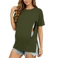 thumbnail image 3 of Bovxnpu Womens Maternity Shirts Maternity Nursing Short Sleeve Zip Casual Top Sleepwear, 3 of 9
