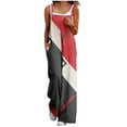 thumbnail image 2 of Sentmoon Jumpsuits for Women Petites Graphic Print Loose Wide Leg Overalls Side Pockets Thin Strap Square Neck Sleeveless Baggy Rompers Summer Lightweight Womens for Beach Vacation Red S, 2 of 5
