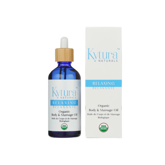 Kytura Naturals - RELAXING Organic Body & Massage Oil, 100ml - Made in Canada
