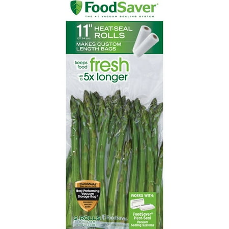 FoodSaver 11" x 16' Heat-Seal Rolls, 2 pks
