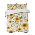 thumbnail image 2 of Quilts Twin XL Size, Sunflower Soft Comforter Bedding Set for Bed, Farmhouse Spring Summer Botanical Lightweight Quilted Bedspread with Pillow Cover(2 Pieces) for All Season, 68x98 Inch, 2 of 6