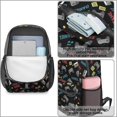 thumbnail image 4 of Game Controller Black Pattern 17" School Backpacks for Teens,Waterproof Oxford Fabric,S-Shape Padded Straps for School,Travel,Hiking,Camping, 4 of 6