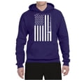 thumbnail image 2 of American Flag Fishing Rod USA Pride | Mens Fishing Hooded Sweatshirt Graphic Hoodie, Purple, Medium, 2 of 3