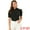 Black, variant on Women's Puff Sleeve Point Collar Essential Office Shirt XS White