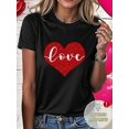 thumbnail image 1 of EMERY ROSE Casual Loose Floral Short Sleeve Round Neck T-Shirt For Women, Suitable For Summer, 1 of 5