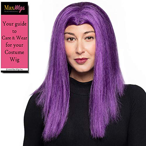 Teenager Crow Raven Color Purple - Enigma Wigs Long Straight Superhero Cuervo Mystic Womens Halloween Animated Teagan Rachel Bundle MaxWigs Costume Wig Care Guide
