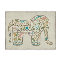 Trademark Fine Art 'Laurels Elephant I Childrens Art' Canvas Art by Chariklia Zarris
