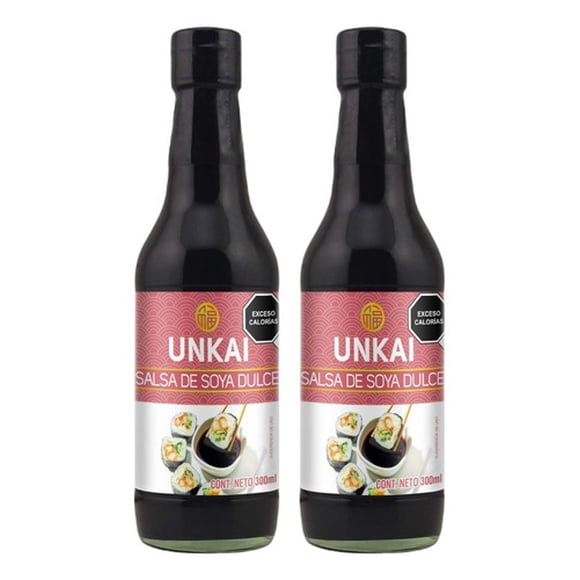 Unkai Salsa De Soya Dulce 300 Ml 2 Piezas