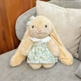 thumbnail image 7 of 15.75" Easter Bunny Stuffed Animals with Clothes & Bow tie,Safe Material Soft Washable Stuffed Bunny,Cute Plush Toy Rabbit Easter Decoration Birthday Gift for Boys and Girls Khaki 15.75", 7 of 7