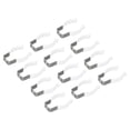 thumbnail image 1 of Unique Bargains T10 U Clips Holder Bracket for LED Light Bulb Mounting Bracket Fluorescent Tube Holder Clamp White 12 Pack, 1 of 5