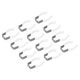 thumbnail image 1 of Clips en U T10 Unique Bargains Soporte para LED Luz Bombilla Acero Inoxidable Blanco Paquete de 12, 1 of 5