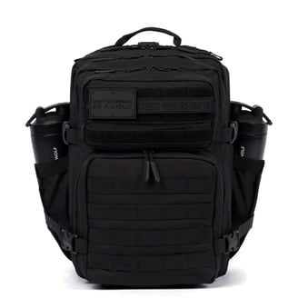 35L Alpha Black Meal Prep Backpack, Cooler Compartment, Durable