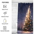 thumbnail image 2 of Art Christmas Tree Pattern Shower Curtain for Bathroom Shower Curtain Set with 12 Hooks Waterproof Fabric Bath Curtain for Bathtub Restroom Decor, 72 X 72 in, 2 of 6