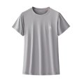 thumbnail image 1 of Gibobby Camiseta de manga corta para mujer Camisas diarias informales para mujer, camiseta manga corta con cuello redondo, camisetas sueltas, blusa tipo túnic(Caqui,XL), 1 of 4