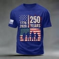 thumbnail image 4 of UngA Mens 250th Anniversary USA Shirt, 250 Anniversary USA T-Shirt, Independence Day Short Sleeve Man T Shirt (Blue,M), 4 of 5