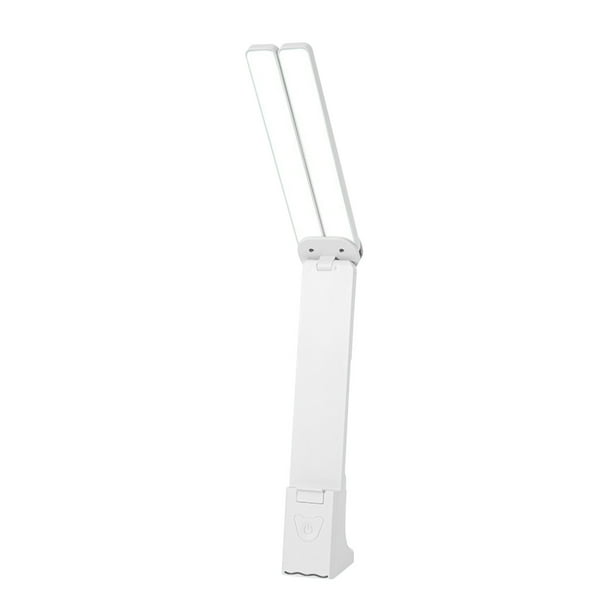 Pisexur Batería de cocina Lámpara de escritorio 2 en 1 con brazo flexible, 3 modos de color, regulable, doble cabezal, ideal para lectura en casa, oficina o banco de para la cocina del hogar