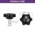 thumbnail image 2 of Uxcell 4Pack Clamping Screw Knob, 1/4-20 x 0.47" Hex Shaped Star Knob for Umbrella Base Mechanical Furniture, 32mm Dia, 2 of 6