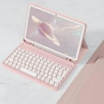 thumbnail image 6 of Keyboard Case for Samsung Galaxy Tab A7 Lite 8.7" 2021, Candy Colors Detachable Round Keys Wireless Keyboard (USB C Port) Slim Cover for Model SM-T220 T225 T227 (Pink), 6 of 7