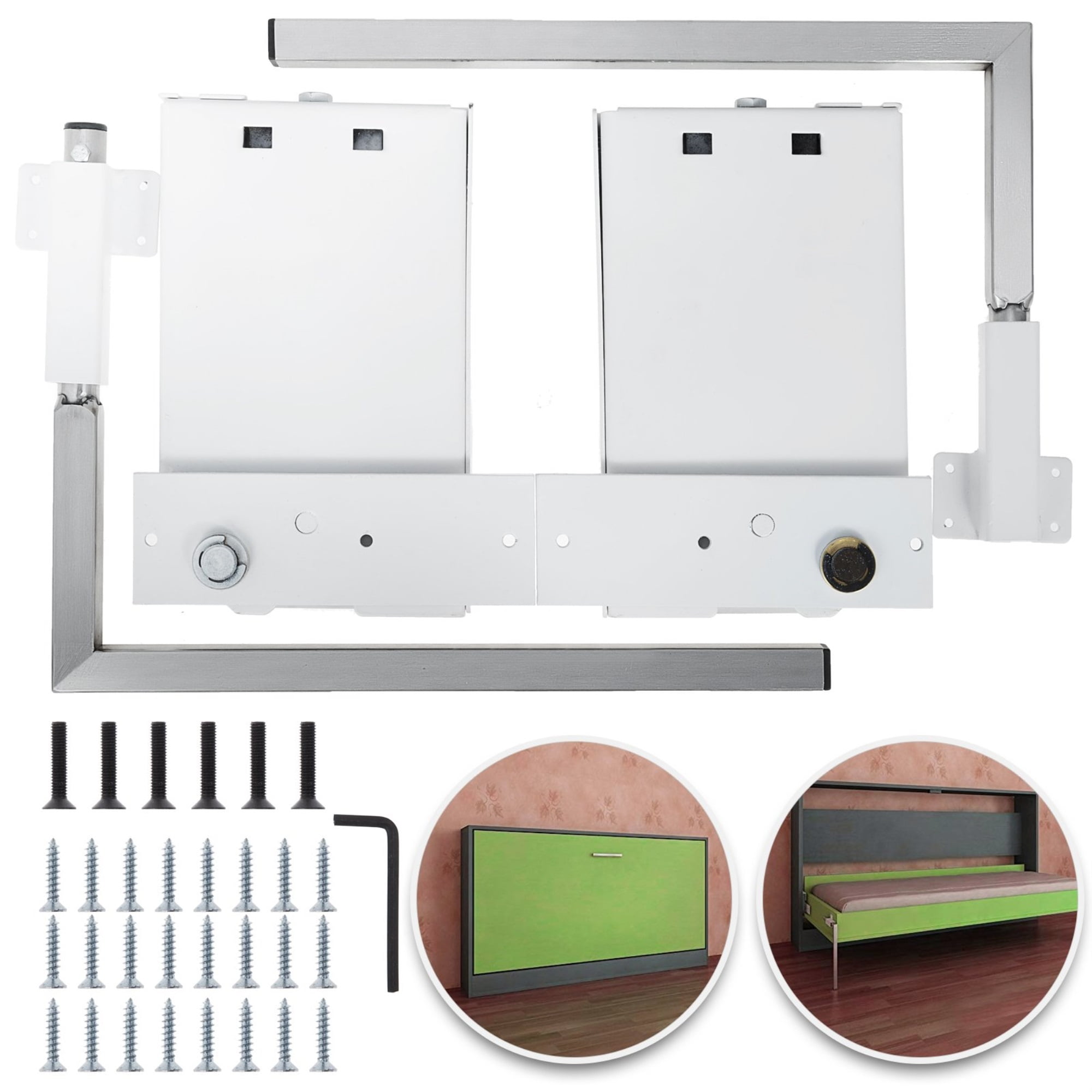 DIY Murphy Wall Bed Springs Mechanism Hardware Kit Horizontal Wall bed Mounting 