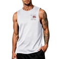 thumbnail image 3 of Mens 250 Anniversary Tank Tops Sleeveless Crew Neck Stars and Stripes Print Casual Celebration Vest Comfy Summer Daily Shirts ,S,#01 White, 3 of 4