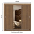 thumbnail image 3 of Ropero Closet Madesa Lyon Plus 3 Puertas y Espejo Marrón, 3 of 5