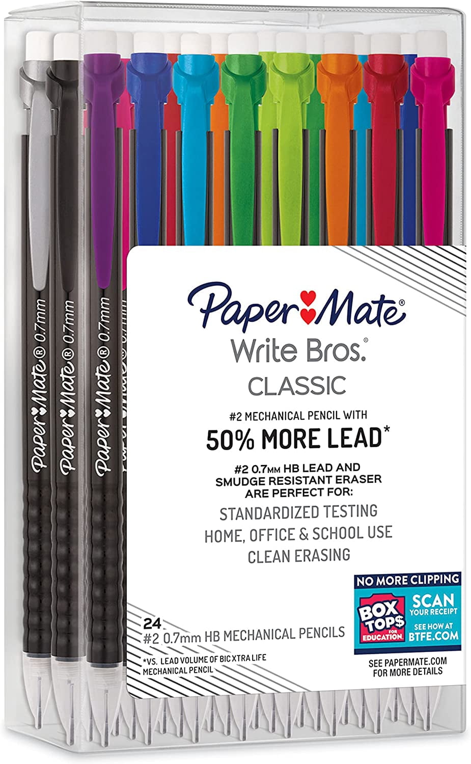 Mechanical Pencils 0.7mm 24-Count No.2 HB Pencils For Writing, Sketching, Drafting & Standardized Tests, Office & Classroom Supplies