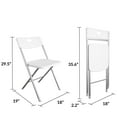 Mainstays Resin Seat & Back Folding Chair, White, 4Pack